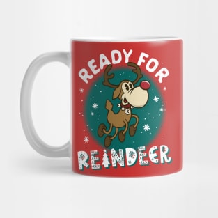 Ready for Reindeer - Santa's Rudolph - Cartoon Xmas Mug